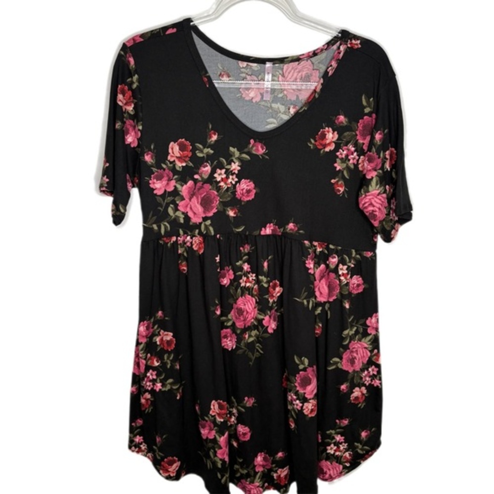 Cool Melon floral empire waist top XL